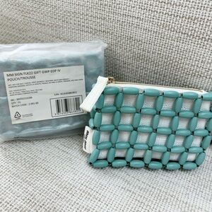 Miu Miu Blue Beaded Pouch